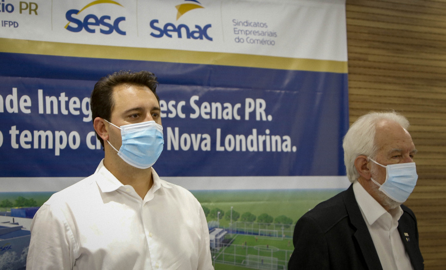 03/08/2021 Governador Carlos Massa Ratinho Junior participa da Unidade Integrada SESC/SENAC, em Nova LondrinaFoto Gilson Abreu/AEN