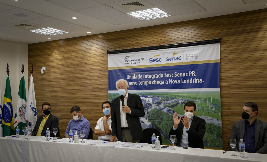 03/08/2021 Governador Carlos Massa Ratinho Junior participa da Unidade Integrada SESC/SENAC, em Nova LondrinaFoto Gilson Abreu/AEN