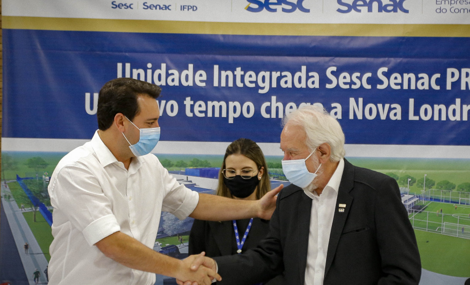 03/08/2021 Governador Carlos Massa Ratinho Junior participa da Unidade Integrada SESC/SENAC, em Nova LondrinaFoto Gilson Abreu/AEN