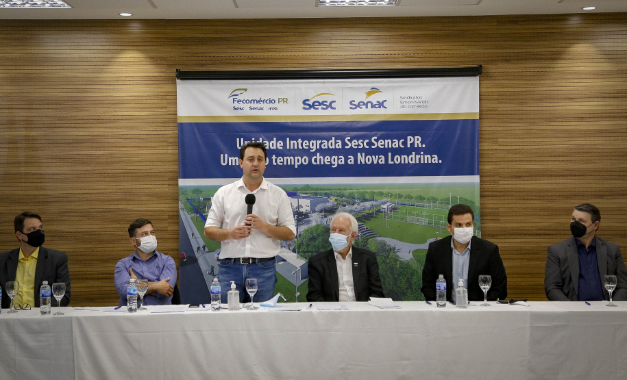 03/08/2021 Governador Carlos Massa Ratinho Junior participa da Unidade Integrada SESC/SENAC, em Nova LondrinaFoto Gilson Abreu/AEN
