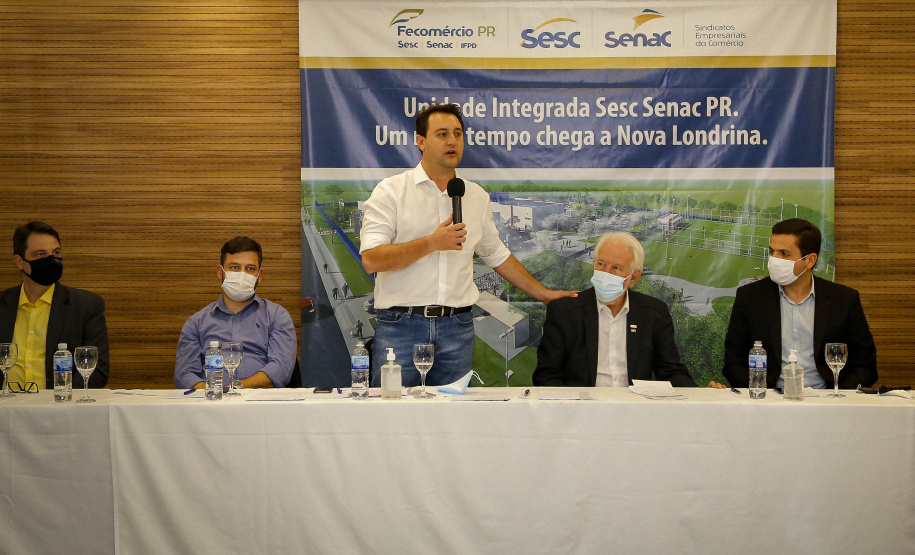 03/08/2021 Governador Carlos Massa Ratinho Junior participa da Unidade Integrada SESC/SENAC, em Nova LondrinaFoto Gilson Abreu/AEN