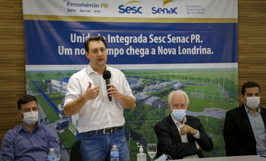 03/08/2021 Governador Carlos Massa Ratinho Junior participa da Unidade Integrada SESC/SENAC, em Nova LondrinaFoto Gilson Abreu/AEN