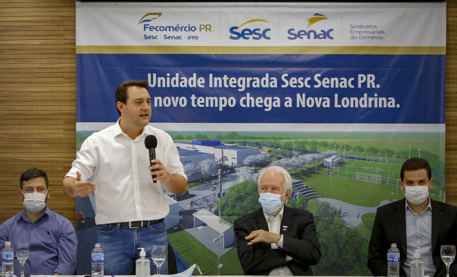 03/08/2021 Governador Carlos Massa Ratinho Junior participa da Unidade Integrada SESC/SENAC, em Nova LondrinaFoto Gilson Abreu/AEN