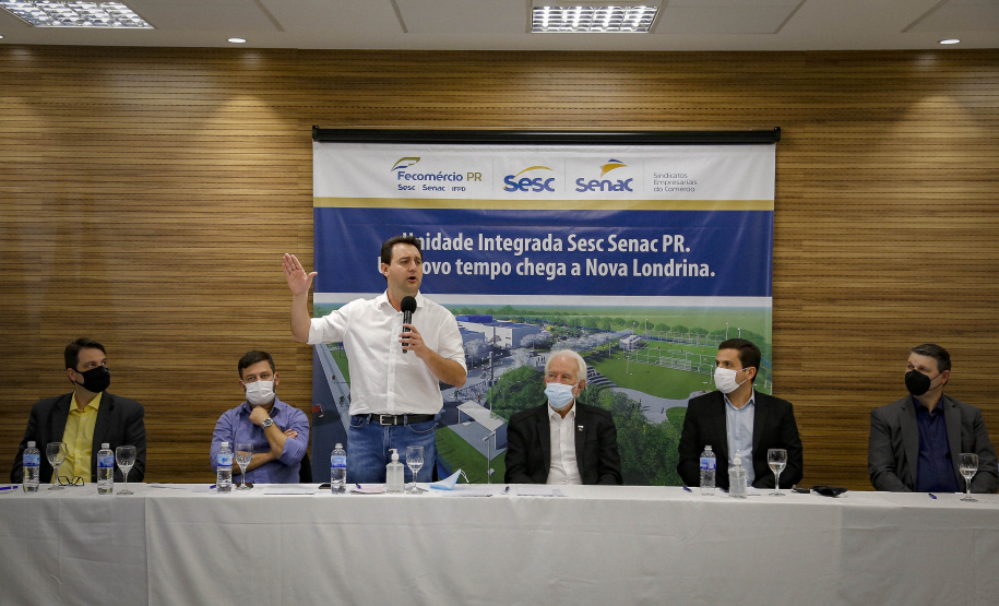 03/08/2021 Governador Carlos Massa Ratinho Junior participa da Unidade Integrada SESC/SENAC, em Nova LondrinaFoto Gilson Abreu/AEN