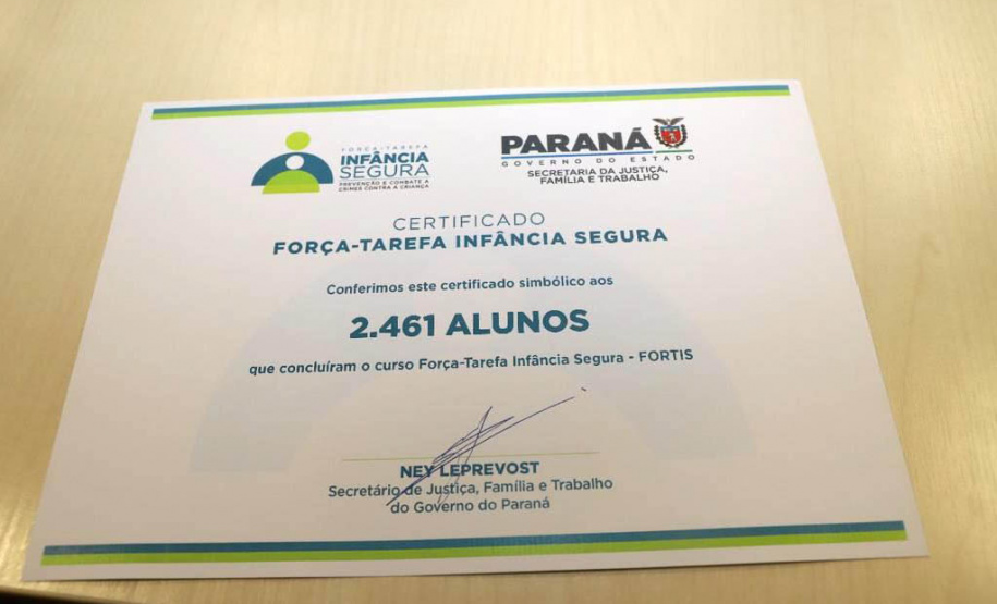 Força-Tarefa da Secretaria de Justiça forma 2.461 profissionais para rede de proteção à criança   - Curitiba, 04/08/2021  -  Foto: SEJUF