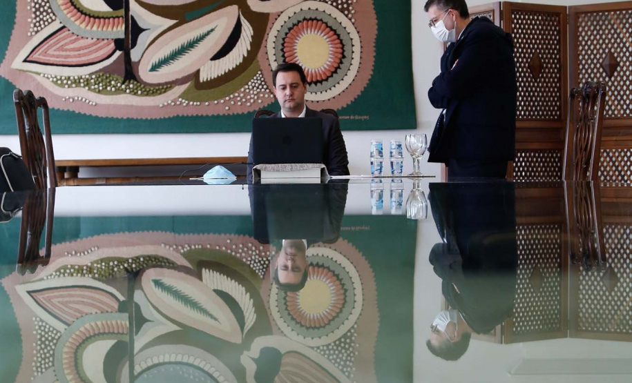 Governador Carlos Massa Ratinho Junior reforça compromisso com a campanha Race to Zero, contra o aquecimento global. Foto: Jonathan Campos/AEN