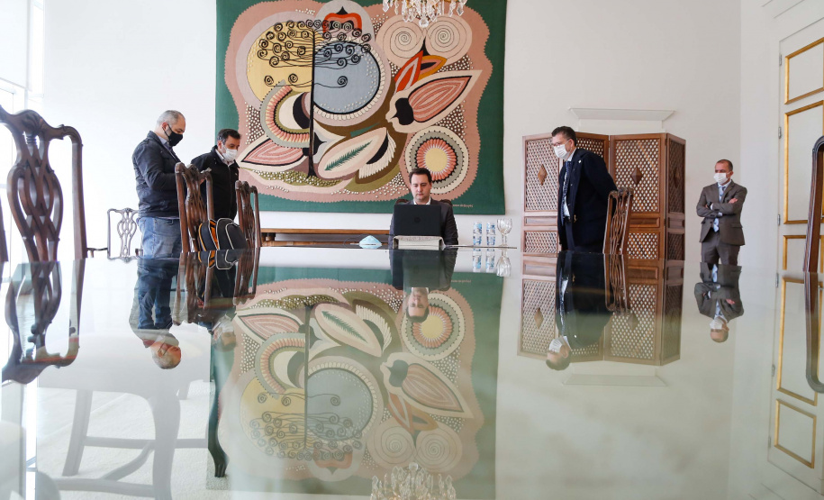 Governador Carlos Massa Ratinho Junior reforça compromisso com a campanha Race to Zero, contra o aquecimento global. Foto: Jonathan Campos/AEN