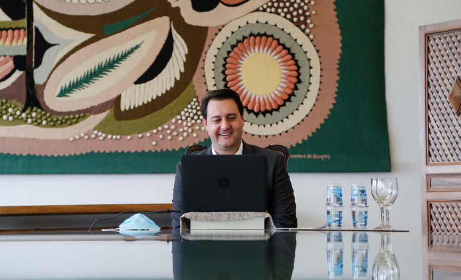 Governador Carlos Massa Ratinho Junior reforça compromisso com a campanha Race to Zero, contra o aquecimento global. Foto: Jonathan Campos/AEN