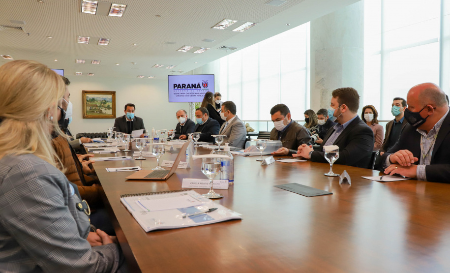 Reunião SEDU Governador Carlos Massa Ratinho Junior faz apresentaçãodo do Banco de Projetos para todos os municipios - Curitiba, 04/08/2021 - .Foto: Ari Dias/ AEN.
