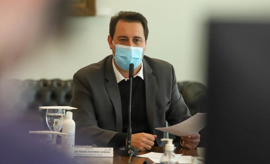 Reunião SEDU Governador Carlos Massa Ratinho Junior faz apresentaçãodo do Banco de Projetos para todos os municipios - Curitiba, 04/08/2021 - .Foto: Ari Dias/ AEN.