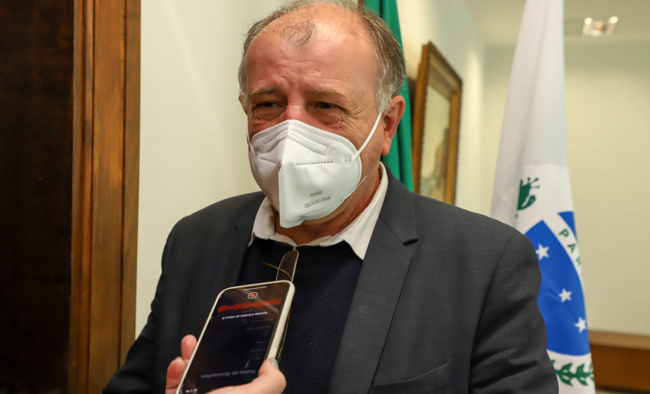 Reunião SEDU Governador Carlos Massa Ratinho Junior faz apresentaçãodo do Banco de Projetos para todos os municipios - Na foto, o secretário estadual do Desenvolvimento Urbano e superintendente do Paranacidade, João Carlos Ortega. - SEDU. - Foto: Ari Dias/ AEN.