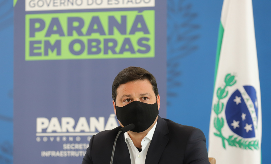 O secretário de Infraestrutura e Logística, Sandro Alex, atende a imprensa nesta quinta-feira (5) para esclarecer a nova modelagem das concessões de rodovias do Paraná.   05/08/2021. Foto: Geraldo Bubniak/AEN