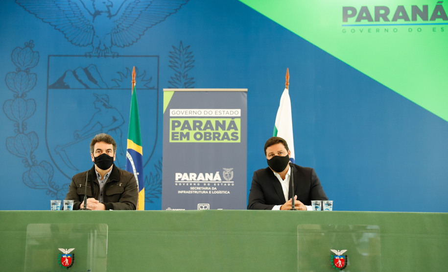 O secretário de Infraestrutura e Logística, Sandro Alex, atende a imprensa nesta quinta-feira (5) para esclarecer a nova modelagem das concessões de rodovias do Paraná. 05/08/2021. Foto: Rodrigo Félix Leal/Infraestrutura
