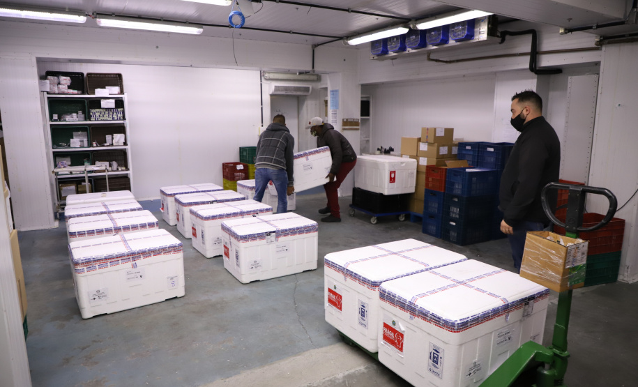 Chegada de vacinas   -  Foto: Ari Dias/AEN