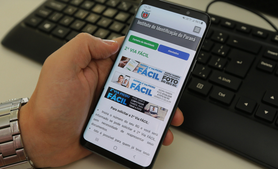 PCPR retoma agendamento online para confecção de RG no Estado. Foto: Geraldo Bubniak/AEN