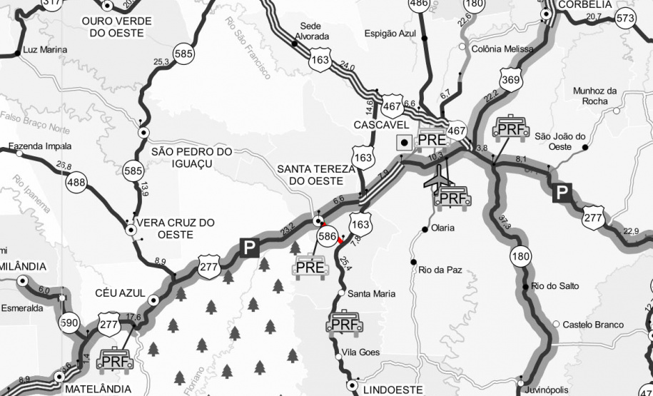 Melhorias em Santa Tereza do Oeste PR- 586  -  Curitiba, 10/08/2021 -  Foto: DER