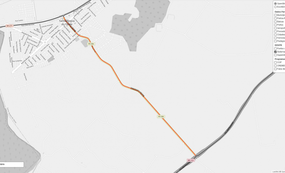 Melhorias em Santa Tereza do Oeste PR- 586  -  Curitiba, 10/08/2021 -  Foto: DER