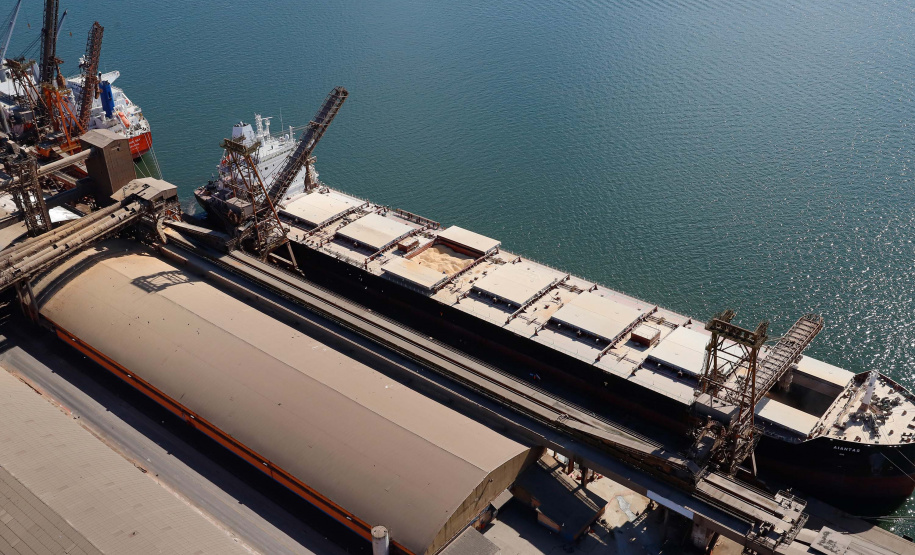 Corredor de Exportação do Porto de Paranaguá registra alta de 6% em julho. Foto: Rodrigo Felix Leal/SEIL