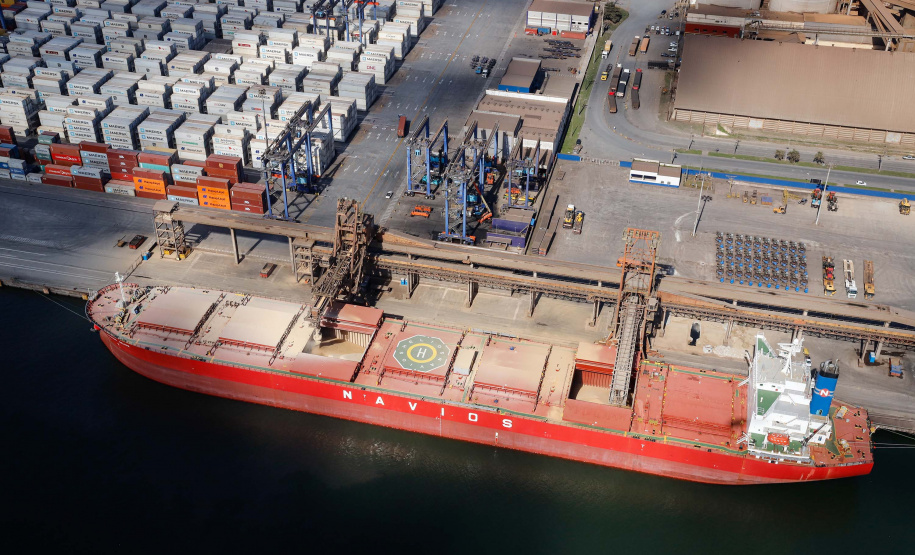 Corredor de Exportação do Porto de Paranaguá registra alta de 6% em julho. Foto: Rodrigo Felix Leal/SEIL