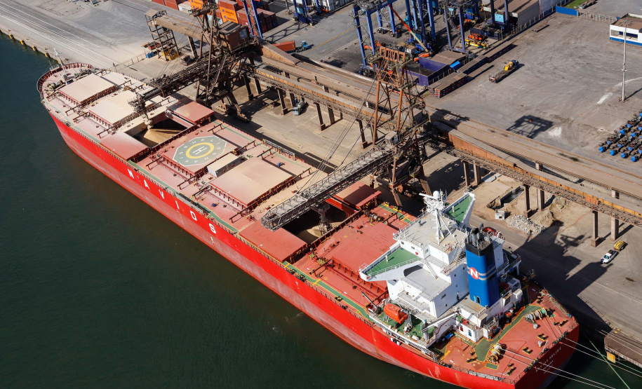 Corredor de Exportação do Porto de Paranaguá registra alta de 6% em julho. Foto: Rodrigo Felix Leal/SEIL