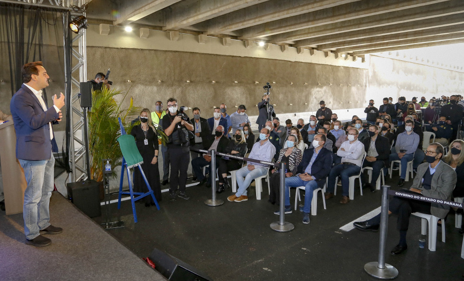 10.08.20201 Governador Carlos Massa Ratinho Junior inaugura o Viaduto do Sabará, em Ponta Grossa.
Foto Gilson Abreu/AEN