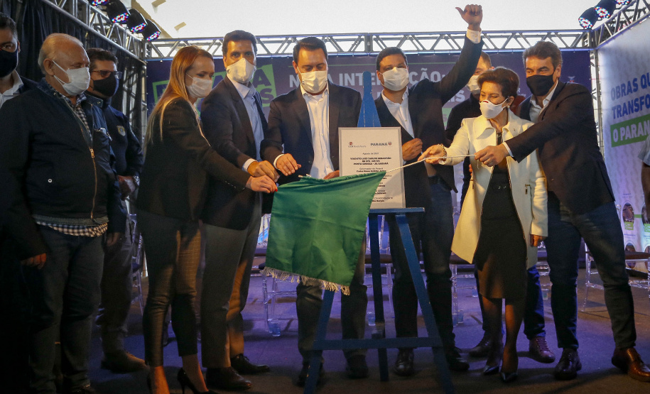 10.08.20201 Governador Carlos Massa Ratinho Junior inaugura o Viaduto do Sabará, em Ponta Grossa.
Foto Gilson Abreu/AEN