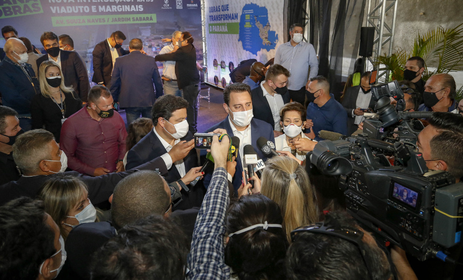 10.08.20201 Governador Carlos Massa Ratinho Junior inaugura o Viaduto do Sabará, em Ponta Grossa.
Foto Gilson Abreu/AEN