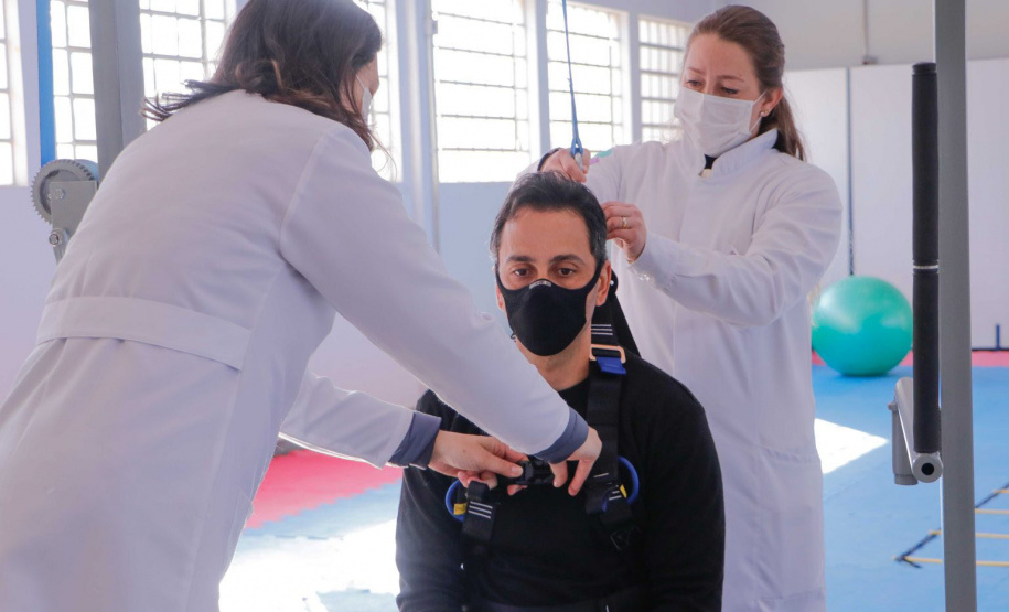 Ambulatório de Reabilitação da UEPG desenvolve guindaste para tratamento de pacientes  -  Ponta Grossa, 10/08/2021  -  Foto: Jéssica Natal/UEPG