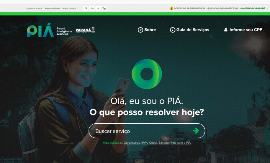 Plataforma PIÁ chega a 500 mil usuários cadastrados para acesso a serviços digitais Foto: AEN