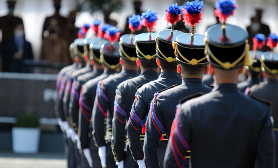 Aniversário de 167 anos da Polícia Militar é marcado com entrega de medalhas e comemoração do Espadim Tiradentes. Foto:Soldado Adilson Voinaski Afonso