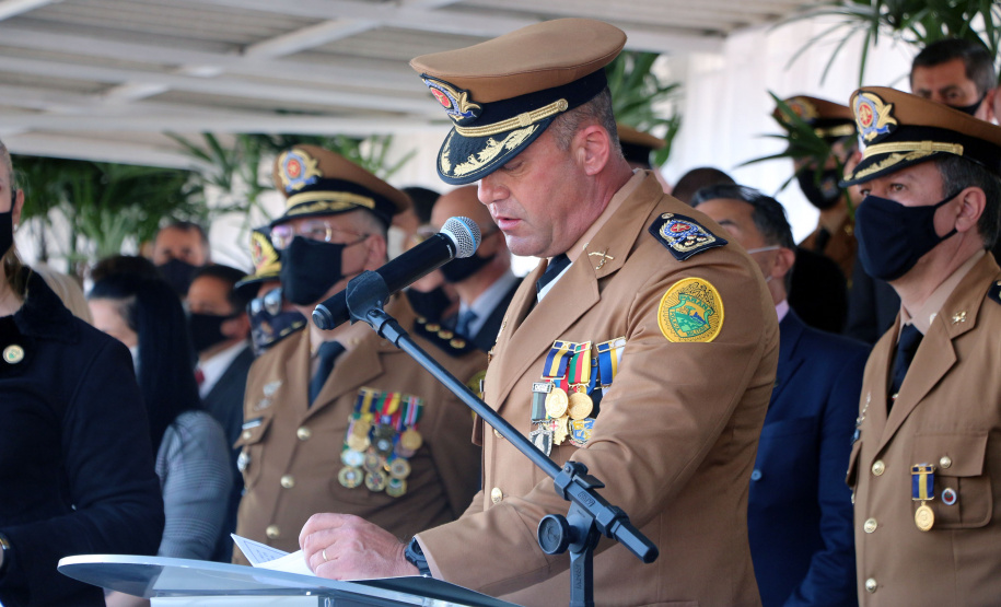 Aniversário de 167 anos da Polícia Militar é marcado com entrega de medalhas e comemoração do Espadim Tiradentes. Foto:Soldado Adilson Voinaski Afonso