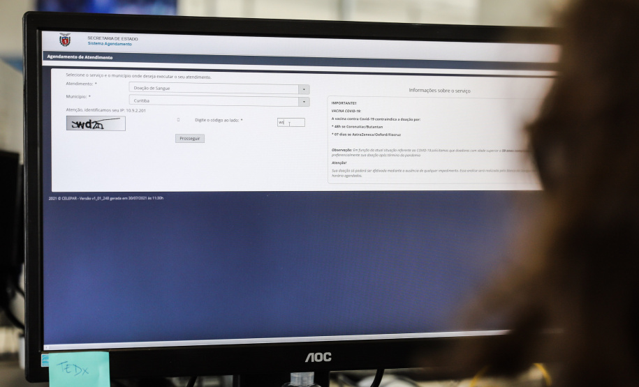 Agendamento Agendamento remoto de serviços estaduais traz segurança e agilidade aos usuáriosFoto: Geraldo Bubniak/AEN