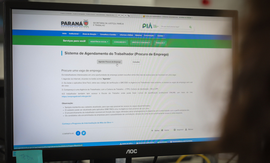 Agendamento Agendamento remoto de serviços estaduais traz segurança e agilidade aos usuáriosFoto: Geraldo Bubniak/AEN