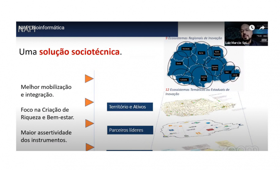 A Fundação Araucária e a Superintendência da Ciência, Tecnologia e Ensino Superior (SETI) realizaram, nos últimos dias, a cerimônia online de lançamento do NAPI Bioinformática.  -  Curitiba, 12/08/2021  -  Foto: Fundação Araucária