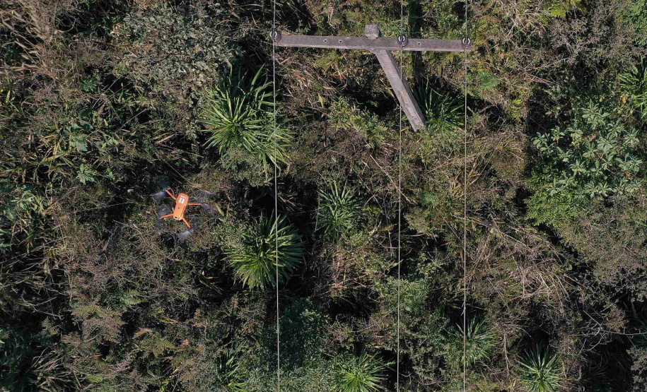 Copel amplia uso de drones para inspeção de redes de energia. Foto:Alessandro Vieira/AEN