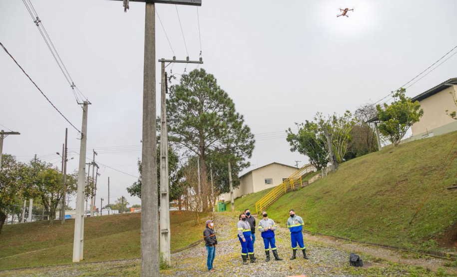 Copel amplia uso de drones para inspeção de redes de energia. Foto:Daniel Cavalheiro/Copel