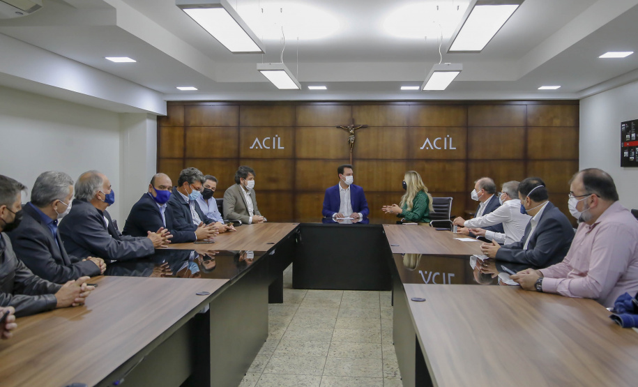 102.08.20201 Governador Carlos Massa Ratinho Junior em reunião com entidades do setor produtivo de Londrina
Foto Gilson Abreu/AEN