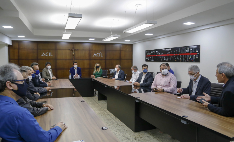 102.08.20201 Governador Carlos Massa Ratinho Junior em reunião com entidades do setor produtivo de Londrina
Foto Gilson Abreu/AEN