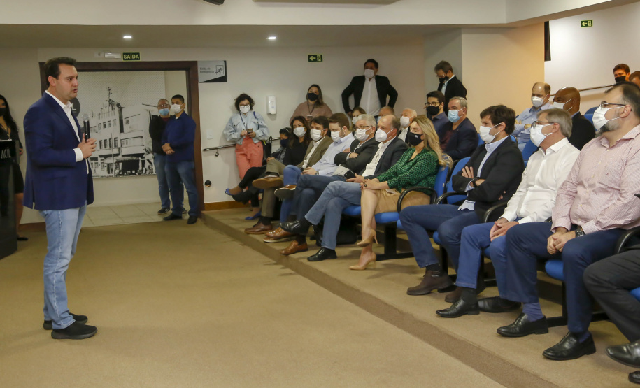 102.08.20201 Governador Carlos Massa Ratinho Junior em reunião com entidades do setor produtivo de Londrina
Foto Gilson Abreu/AEN