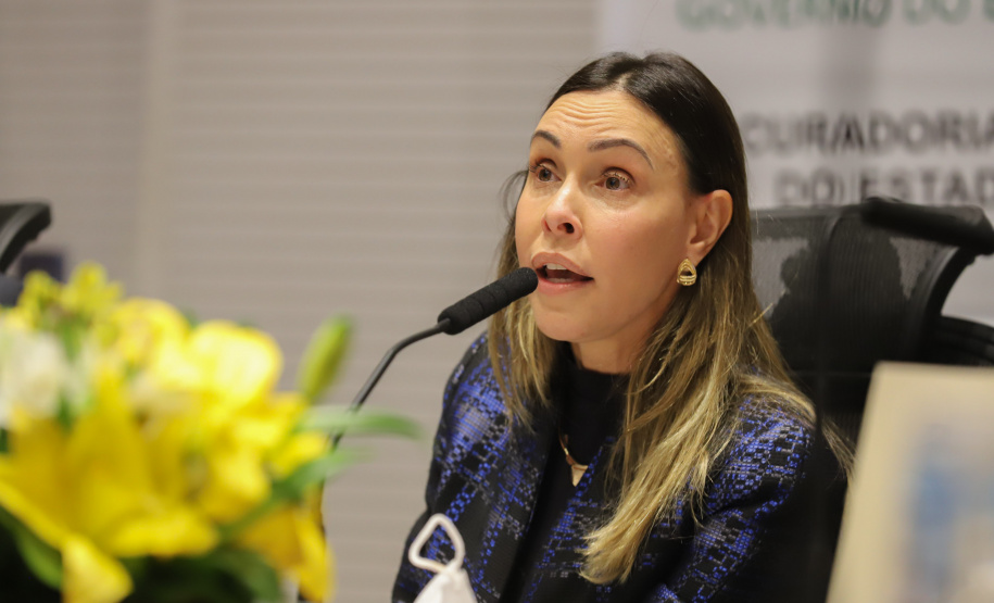 75 anos PGE Evento em comemoraçao ao aniversario de 75 anos da  Procuradoria-Geral do Estado do Paraná - PGE. Na foto, Procuradora Geral do Estado  Leticia Ferreira. 12/08/2021. Foto: Geraldo Bubniak/AEN