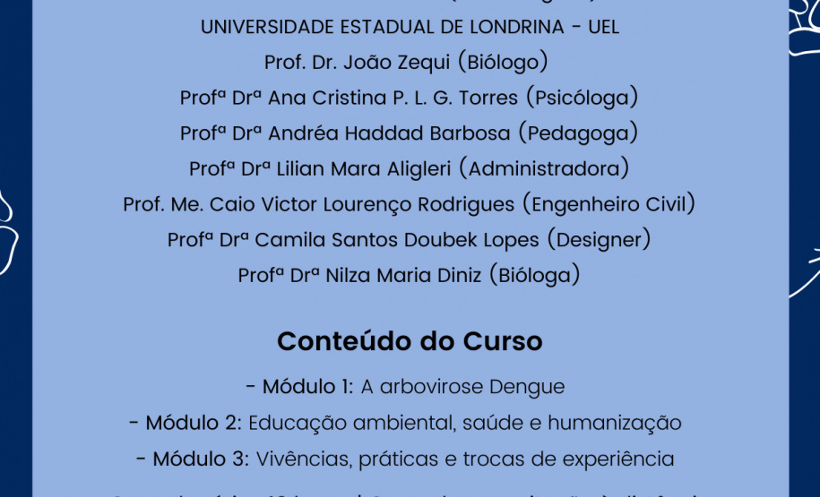 Projeto Sibipiruna oferece curso on line e capacita comunidade no combate à dengue