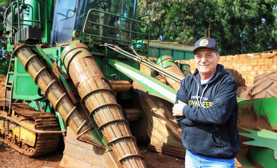 Tecnologia e produtividade fazem a cana-de-açúcar voltar a brilhar no Norte Pioneiro. Na foto, Joaquim Elias Carvalho Simão. Foto: José Fernando Ogura/AEN