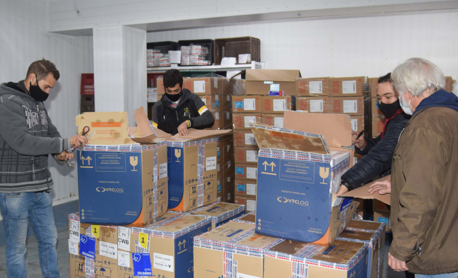 Paraná recebe mais 191,4 mil vacinas contra a Covid-19; distribuição começa neste sábado. Foto: Américo Antonio/SESA