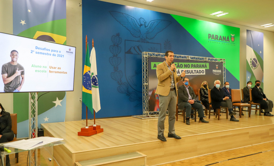 Vice Governador Darci Piana, participa do evento - A Educação no Paraná dá Resultado.  _ Curitiba, 13/08/2021 -  Foto: Ari Dias/AEN