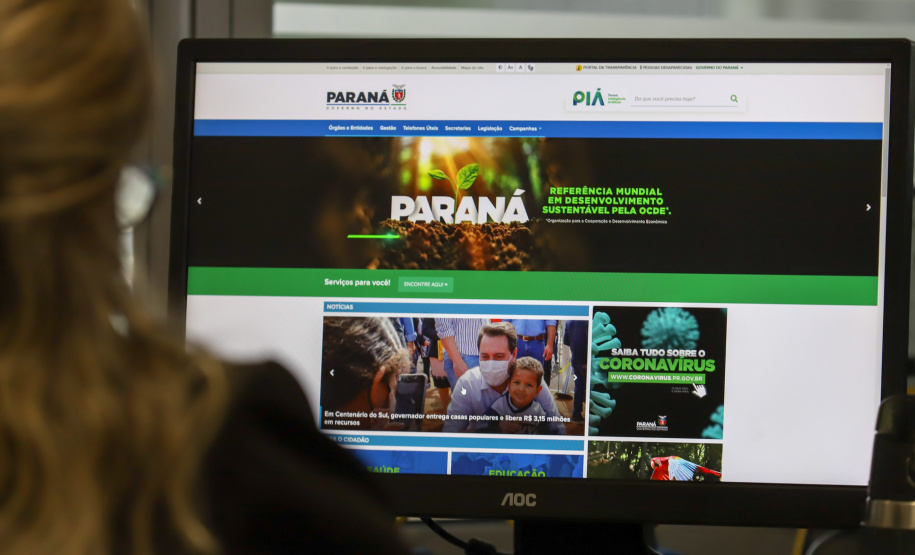 Site Gov PR Sites ligados ao Governo do Paraná figuraram entre os mais acessados do País em junho Foto: Geraldo Bubniak/AEN