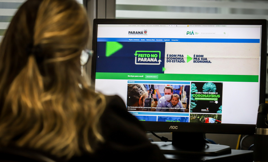 Site Gov PR Sites ligados ao Governo do Paraná figuraram entre os mais acessados do País em junho Foto: Geraldo Bubniak/AEN