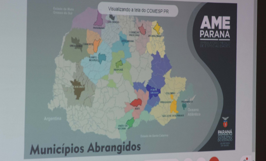 O secretário de Estado da Saúde, Beto Preto, participou nesta sexta-feira (13) de um seminário realizado pelo Consórcio Metropolitano de Saúde do Paraná (Comesp) e anunciou a construção de dois Ambulatórios Médicos de Especialidades (AME’s), um em Colombo (para atendimento a Região Norte) e outro em São José dos Pinhais (Sul), na Região Metropolitana de Curitiba (RMC).. Foto: Américo Antonio/SESA