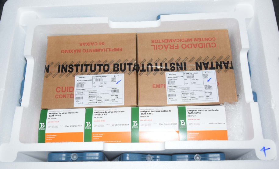 Mais 240,9 mil vacinas contra a Covid-19 chegam ao Paraná
Foto: Américo Antonio/SESA