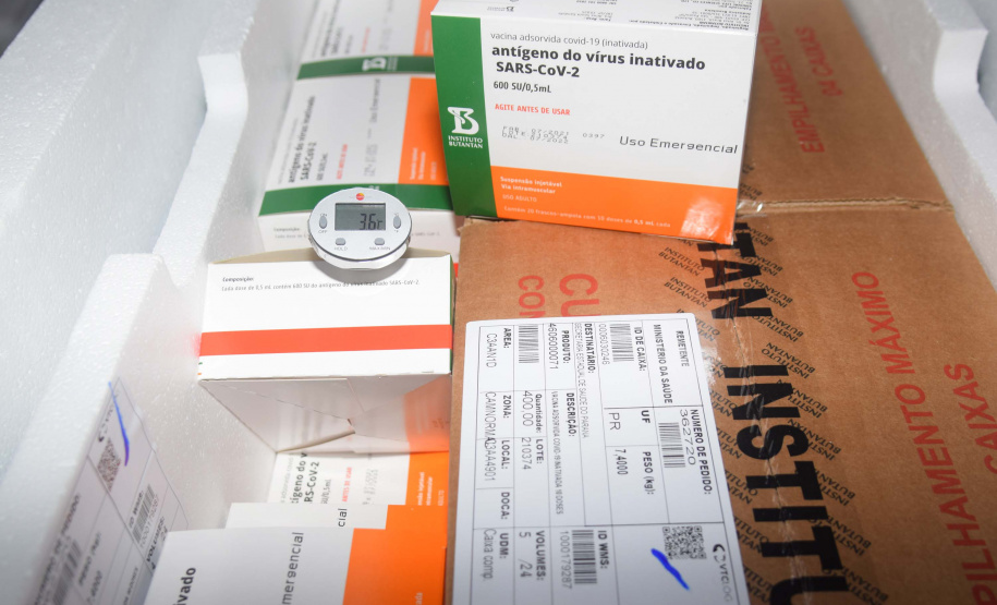Mais 240,9 mil vacinas contra a Covid-19 chegam ao Paraná
Foto: Américo Antonio/SESA