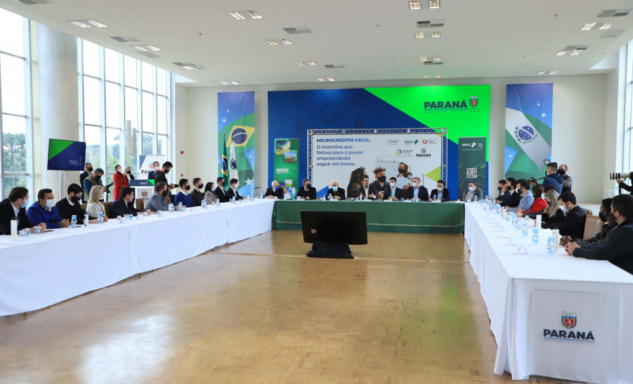 Governador Carlos Massa Ratinho Junior lança Programa de Microcrédito para Jovens Empreendedores. Palácio Iguaçu, 16/08/2021.Foto: José Fernando Ogura/AEN